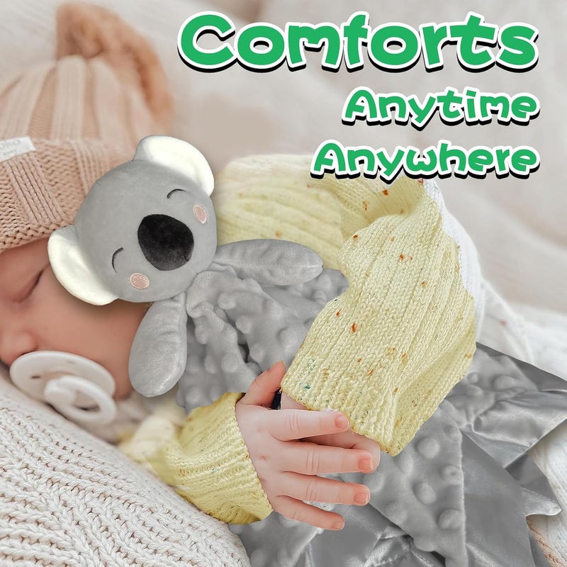 MOVEPAI Baby Security Blanket, Soft Baby Lovey Toy Blanket for Boys and Girls, Snuggle Toy Lovie Newborn Gift, Unisex Baby Plush Koala 16 Inch - Image 2